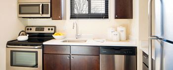 Espresso cabinetry at Riverside Apartments, Alexandria, VA, 22303