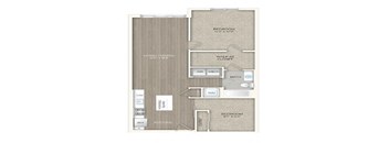 1 bed 1 bath floor plan I at Trove Apartments, Arlington