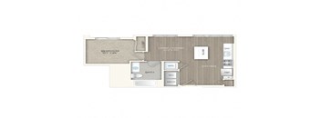 1 bed 1 bath floor plan at Trove Apartments, Arlington, VA