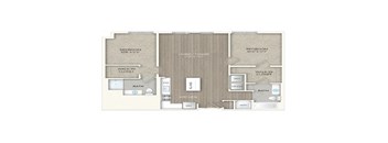 2 bed 2 bath floor plan E at Trove Apartments, Virginia