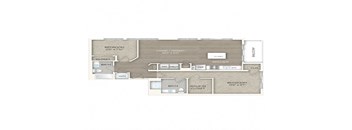 2 bed 2 bath floor plan Bat Trove Apartments, Arlington, VA, 22204