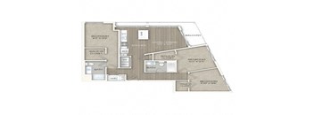 3bed 2 bath floor plan A at Trove Apartments, Arlington, 22204