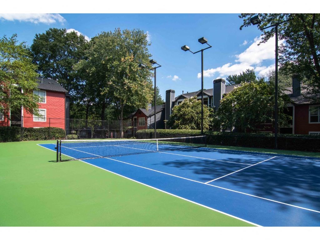 Tennis Court at Elme Druid Hills, Atlanta Georgia