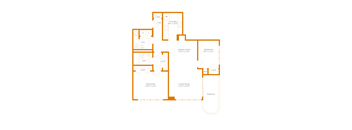 1040 Sq. Ft. Unit - 2 Bedroom 2.15 Bath Floor Plan - Unit B1A at The Paramount, Arlington, 22202