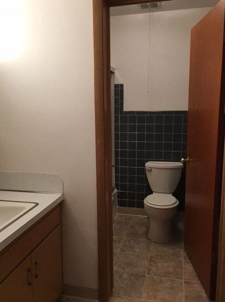 a small bathroom with a toilet and a sink