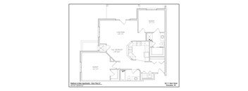 A floor plan for Madison & Main Apartments - Floor Plan D7.