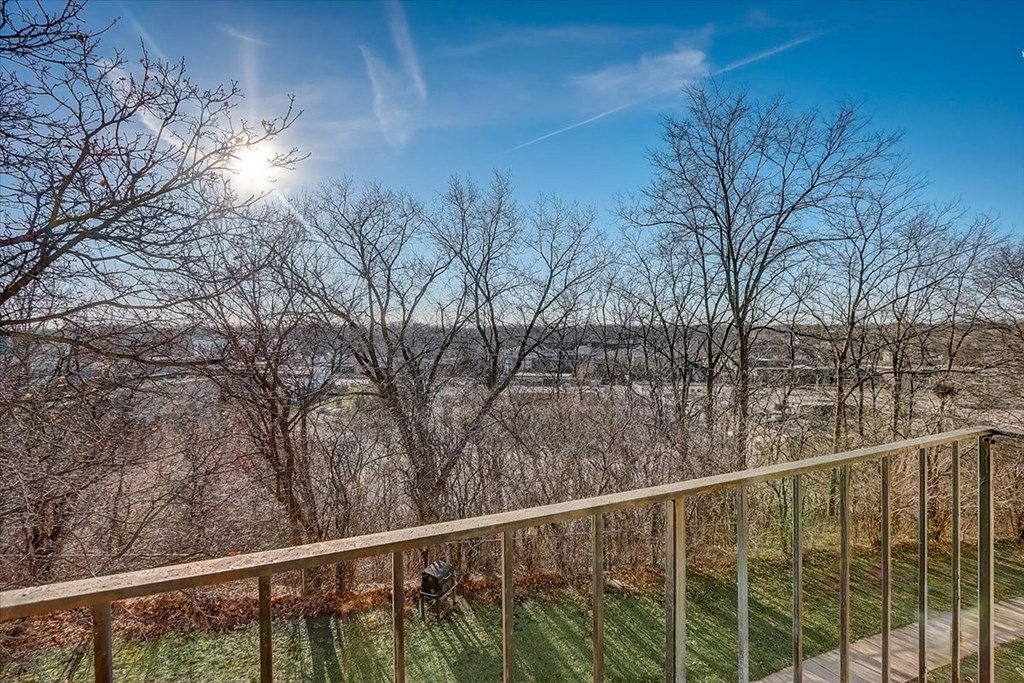 the view of the river from the deck of a home