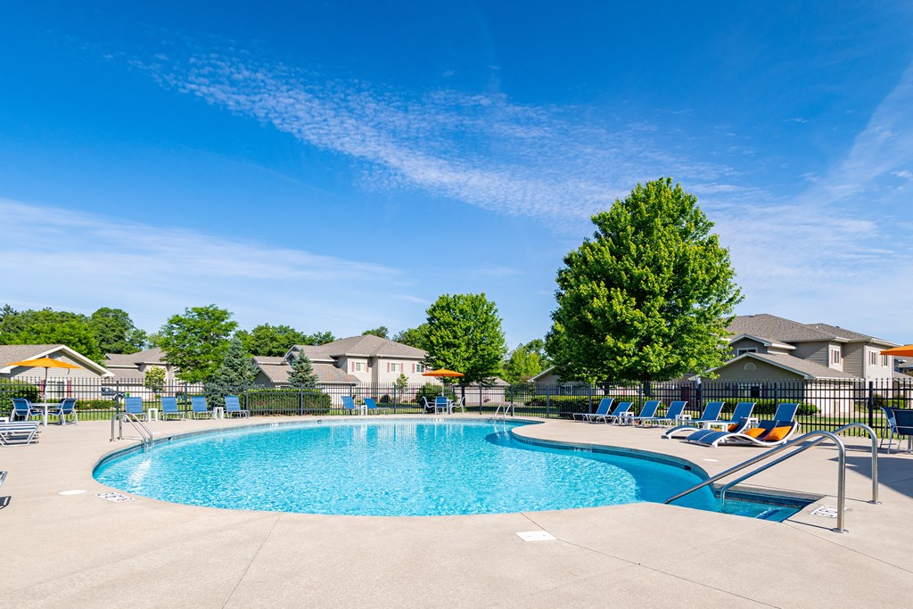 take a dip in the resort style pool at villas at houston levee west apartments