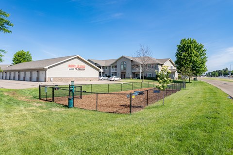 take advantage of our dog park at the whispering winds apartments in pearland, tx
