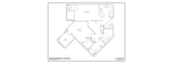 A floor plan of Madison & Main Apartments - Floor Plan C1.