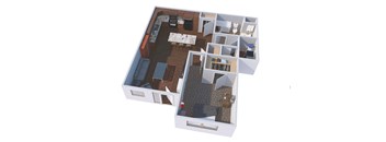 a floor plan of a house royalty free 3d model preview no. 1