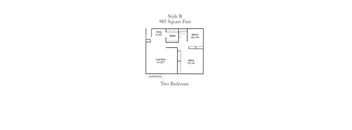 a floor plan of a house with a bedroom and a living room