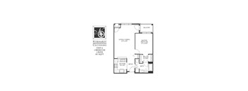 a floor plan of a house with a bedroom and a living room