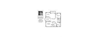 a floor plan of a house with two bedrooms and two baths