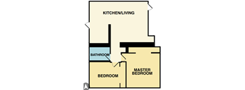 a floor plan of a house with a bathroom and a master bedroom
