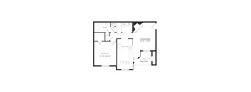 A black and white image of a floor plan for a house.
