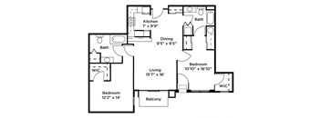 2 Bed 2 Bath (B4)