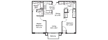 2 Bed 2 Bath (B5)