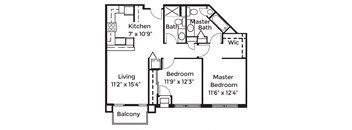 2 Bed 2 Bath (B8)