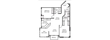 2 Bed 2 Bath w/ Den (B14)