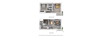 A diagram shows the layout of a house with a balcony, main floor, and second floor.