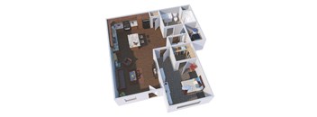 a floor plan of a house royalty free 3d model preview no. 1