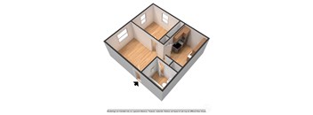 a small floor plan of a home with an open floor plan