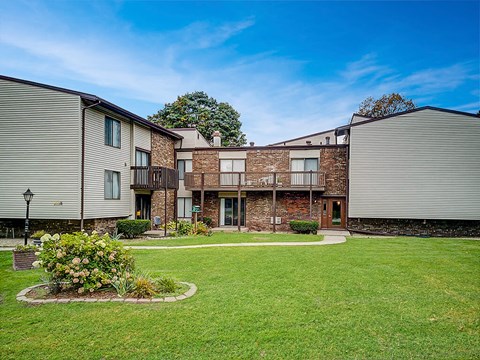 our apartments have a spacious courtyard with green grass