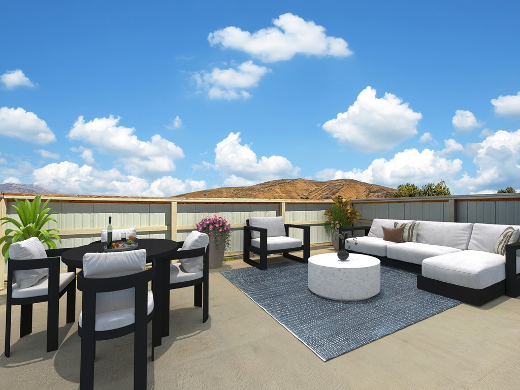 Rooftop Patio at Broadview Apartments, San Bernardino, 92407