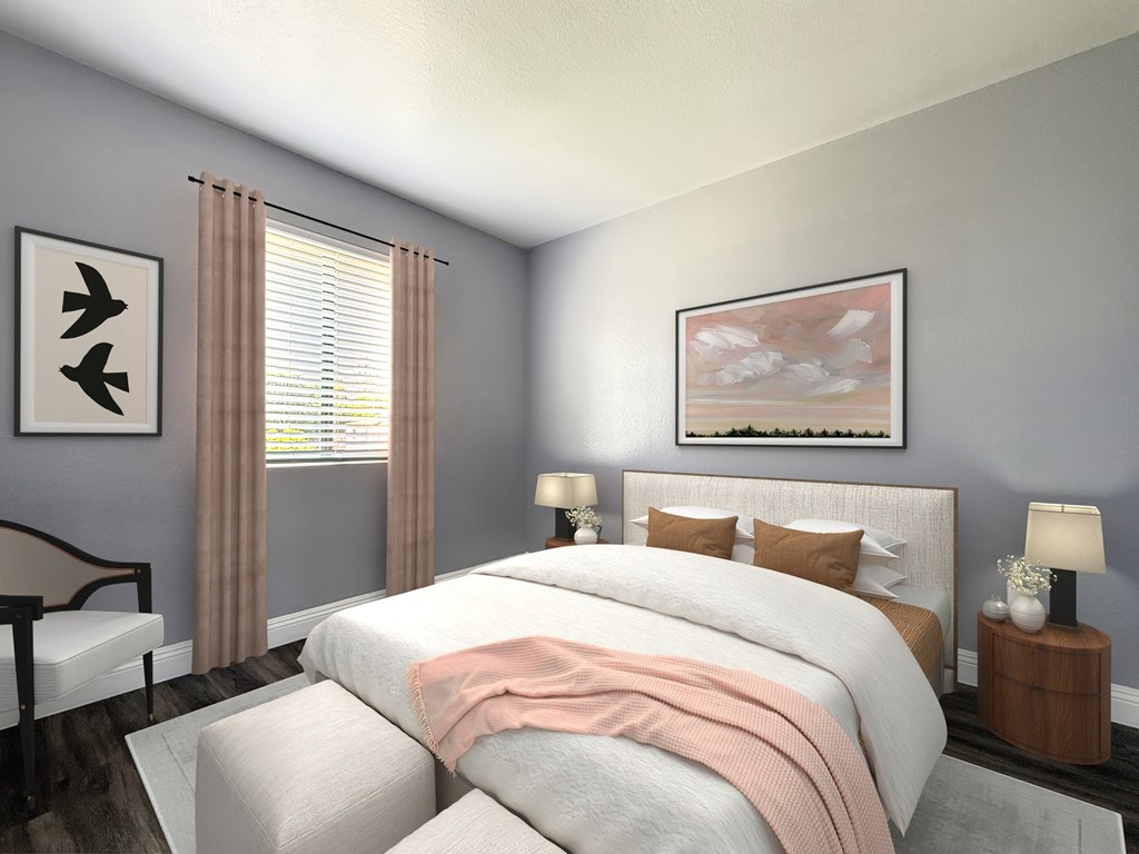 Spacious Bedroom at Broadview Apartments, San Bernardino, CA