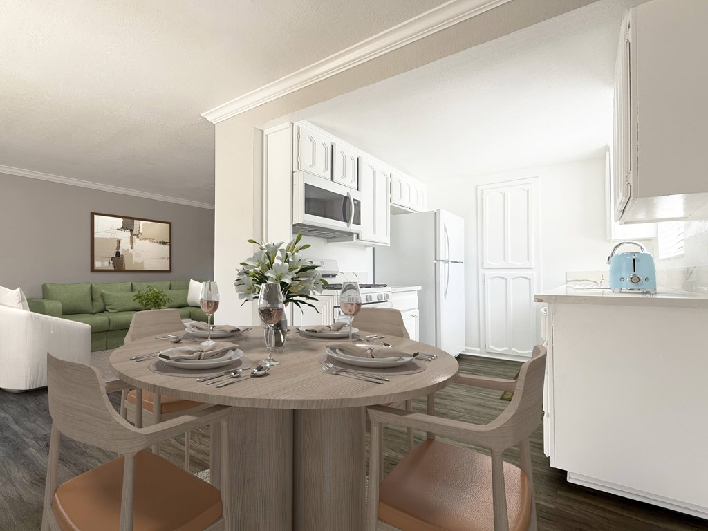 Dining Area at Charlmont Village Apartments, Ontario, CA 91764