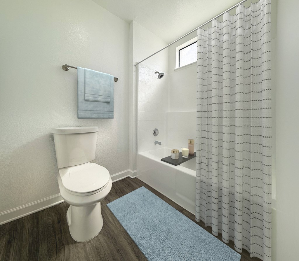 White Bathroom at Charlmont Village Apartments, Ontario