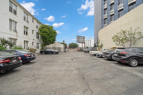 6128 Wilshire resident parking lot