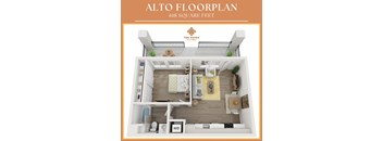Alto Floor Plan at Haven at La Mesa, San Diego, CA