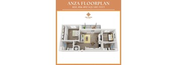 Anza Floor Plan at Haven at La Mesa, San Diego, CA