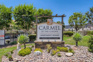 Monument Sign at Carmel at the Colony, Ontario, CA, 91761