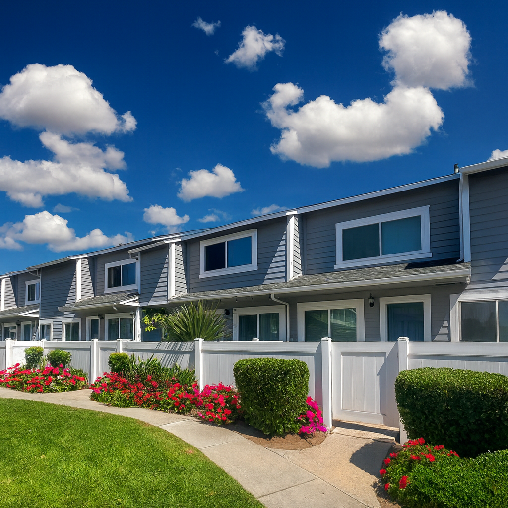 Houses With Garages at Charlmont Village Apartments, Ontario, CA
