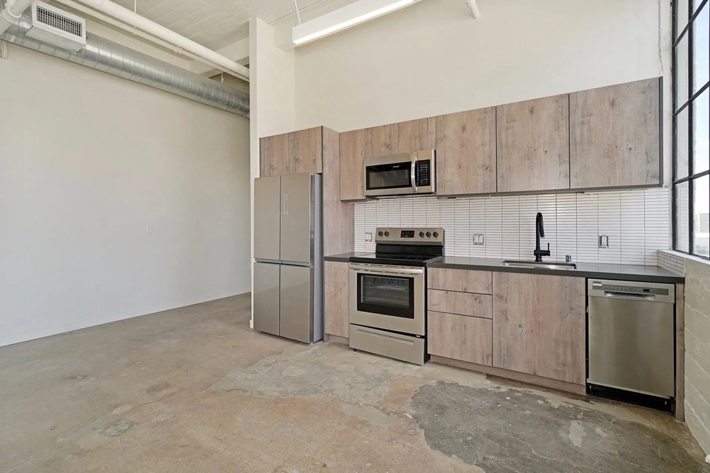 GamerHive Apartments Vacant unit kitchen view