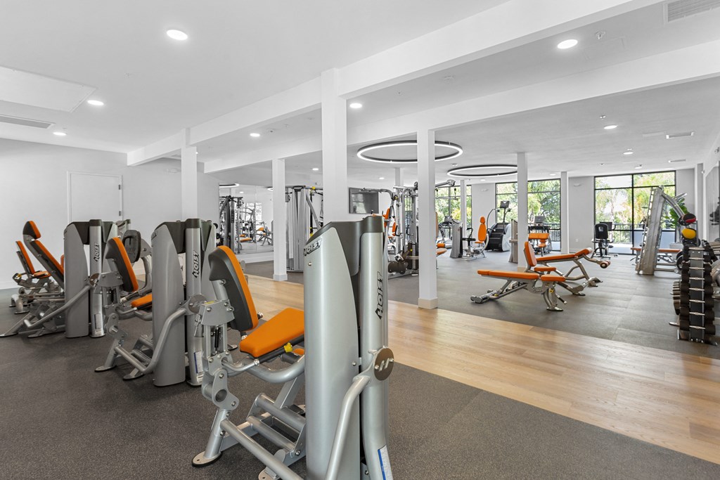 Fitness center at The Venue at Orange Apartments, Redlands