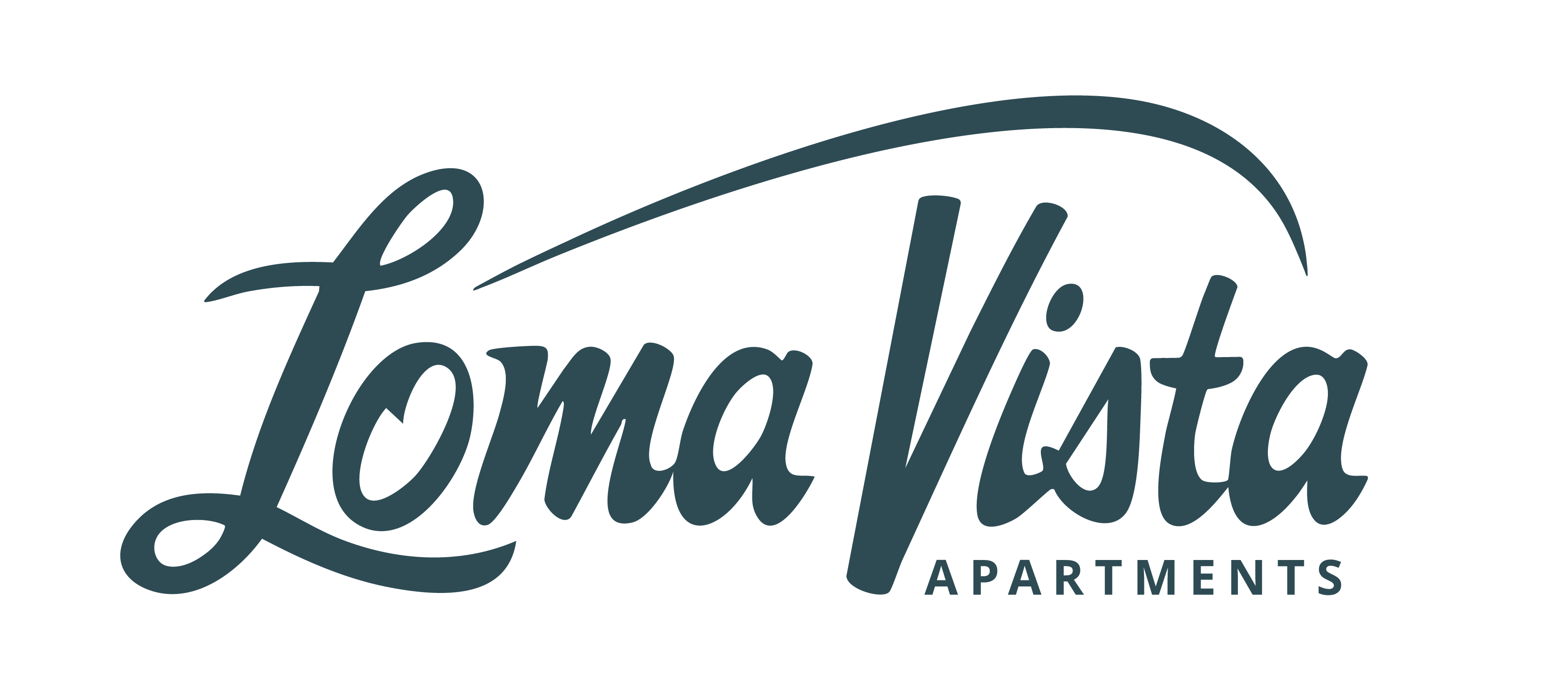 The image is a logo for Loma Vista Apartments.