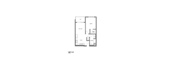 A floor plan of a unit labeled