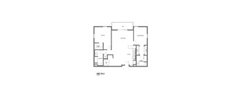 A floor plan of a residential unit with labeled rooms.