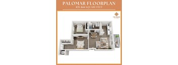 Palomar Floor Plan at Haven at La Mesa, San Diego, CA