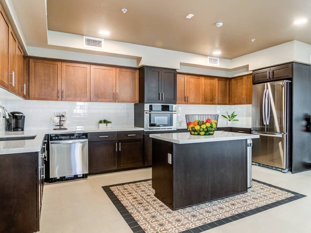 Clubhouse Kitchen with Modern Appliances at Haven at La Mesa, San Diego