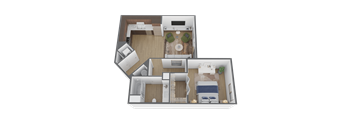 1 bed 1 bath floor plan B at The Max on Jefferson Apartments, Murrieta, CA