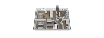 2 bed 2 bath floor plan B at The Max on Jefferson Apartments, Murrieta, California
