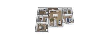 3 bed 2 bath floor plan A at The Max on Jefferson Apartments, Murrieta, CA, 92562