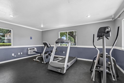 Fitness Center at Bent Tree Apartments with plenty of windows for a serene natural light.