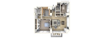 a floor plan of a two bedroom apartment