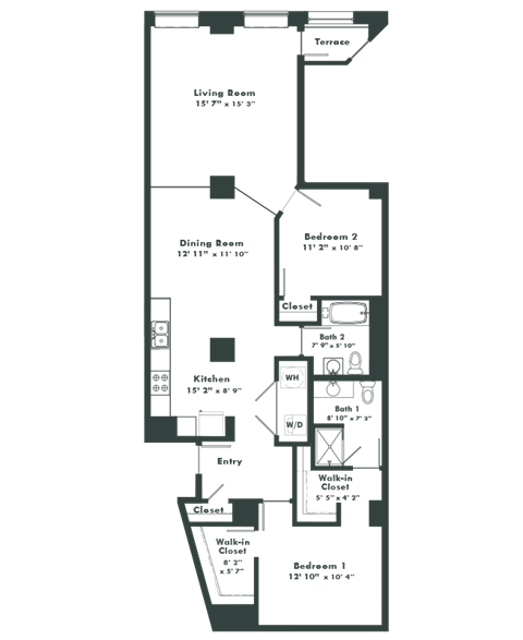 the plan of the ground floor of the house